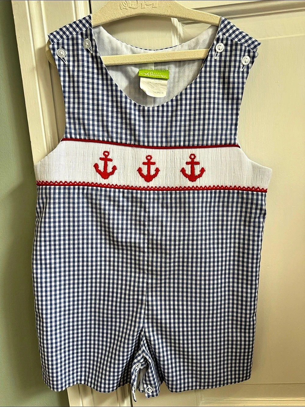 Gingham Anchor Romper